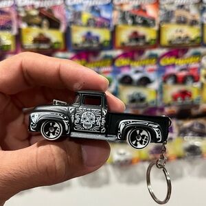 Custom hot wheels keychain Ford truck